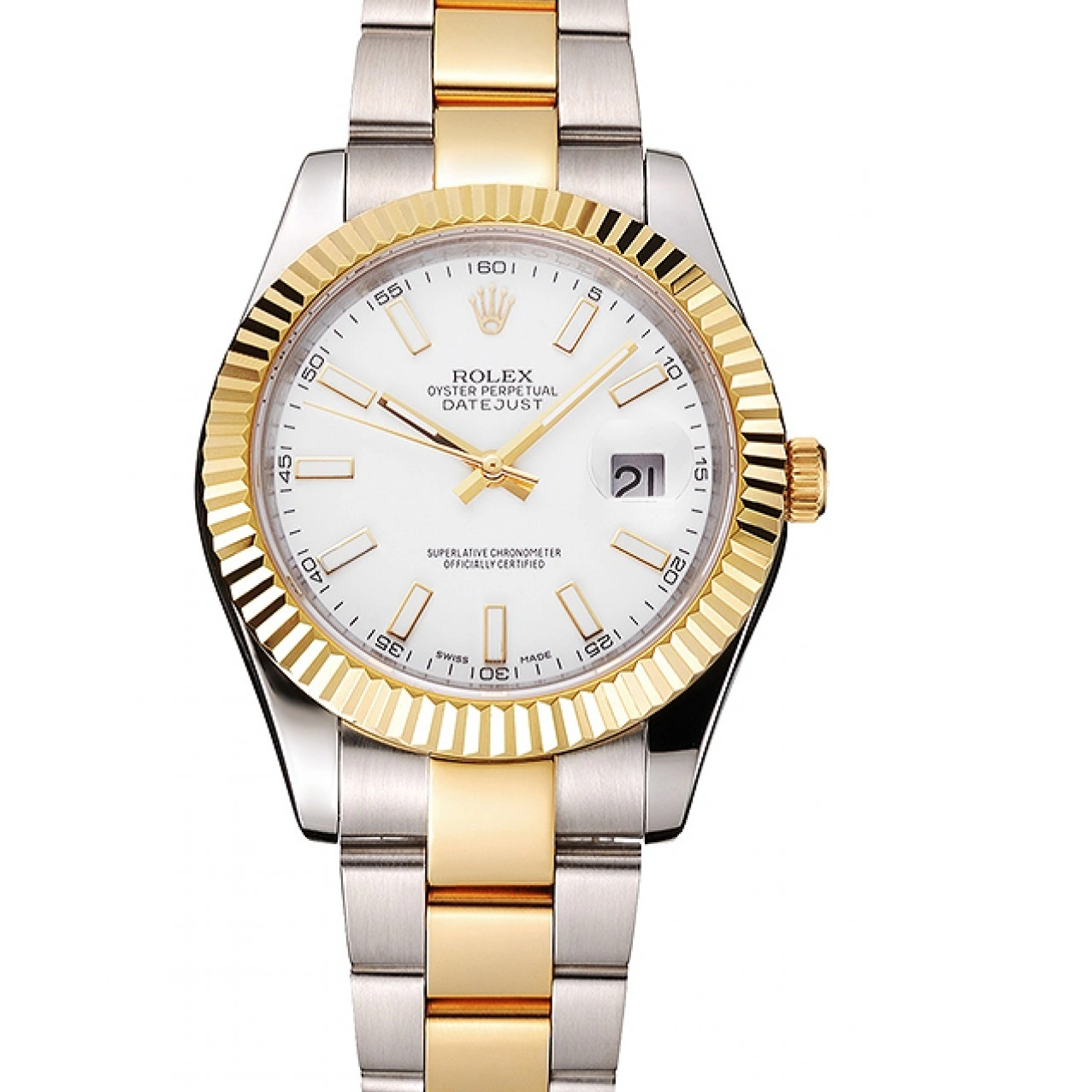 Good Copy Rolex Watches Case Dial White Rolex Gold Bracelet Steel Datejust Stainless Tone Swiss Two 1013